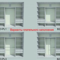 Шкаф-купе 2250 серии SILVER S4+S1+S4 B22+PL4 (по 2 ящика лев/прав+F обр.штанга) профиль «Серебро» в Казани - kazan.mebel24.online | фото 6
