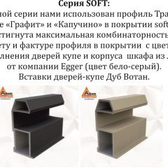 Шкаф-купе 2400 серии SOFT D2+D7+D3+B22+PL2 (по 2 ящика лев/прав+1штанга+1полка) профиль «Графит» в Казани - kazan.mebel24.online | фото 12