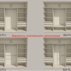 Шкаф-купе 2400 серии SOFT D5+D4+D5+B22+PL3 (по 2 ящика лев/прав+2штанги) профиль «Графит» в Казани - kazan.mebel24.online | фото 5