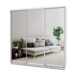 МАРТИН Шкаф-купе с зеркалами Анкор светлый (2200*450) М423 в Казани - kazan.mebel24.online | фото