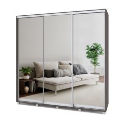 МАРТИН Шкаф-купе с зеркалами Анкор темный (2200*450) М423 в Казани - kazan.mebel24.online | фото