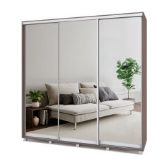 МАРТИН Шкаф-купе с зеркалами Шимо темный (2200*450) М423 в Казани - kazan.mebel24.online | фото