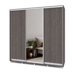 МАРТИН Шкаф-купе с зеркалом Анкор темный (2200*450) М422 в Казани - kazan.mebel24.online | фото