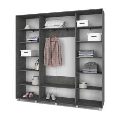 МАРТИН Шкаф-купе с зеркалом Камень темный (2200*450) М422 в Казани - kazan.mebel24.online | фото 2