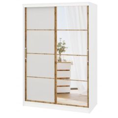 Шкаф-купе ПШ-2.9 1800 Фасад Флагман (Белый жемчуг/Дуб Вотан) в Казани - kazan.mebel24.online | фото