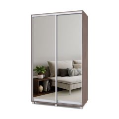РОЛАНД Шкаф-купе с зеркалами Шимо темный (450*1300) Р433 в Казани - kazan.mebel24.online | фото