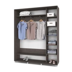 РОЛАНД Шкаф-купе с зеркалами Анкор темный (450*1800) Р483 в Казани - kazan.mebel24.online | фото 2