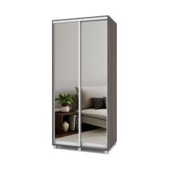 РОЛАНД Шкаф-купе с зеркалами Анкор темный (600*1000) Р603 в Казани - kazan.mebel24.online | фото