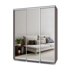 РОЛАНД Шкаф-купе с зеркалами Анкор темный (600*1800) Р683 в Казани - kazan.mebel24.online | фото