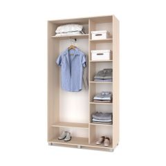 РОЛАНД Шкаф-купе с зеркалами Млечный дуб (450*1200) Р423 в Казани - kazan.mebel24.online | фото 3