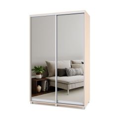 РОЛАНД Шкаф-купе с зеркалами Млечный дуб (450*1400) Р443 в Казани - kazan.mebel24.online | фото
