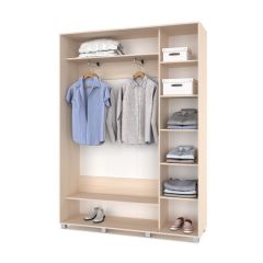 РОЛАНД Шкаф-купе с зеркалами Млечный дуб (450*1600) Р463 в Казани - kazan.mebel24.online | фото 3