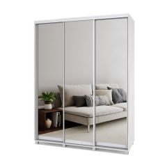 РОЛАНД Шкаф-купе с зеркалами Шимо светлый (450*1700)  Р473 в Казани - kazan.mebel24.online | фото