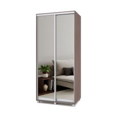 РОЛАНД Шкаф-купе с зеркалами Шимо темный (450*1000) Р403 в Казани - kazan.mebel24.online | фото
