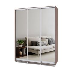 РОЛАНД Шкаф-купе с зеркалами Шимо темный (450*1700) Р473 в Казани - kazan.mebel24.online | фото