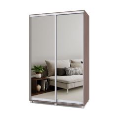 РОЛАНД Шкаф-купе с зеркалами Шимо темный (600*1400) Р643 в Казани - kazan.mebel24.online | фото