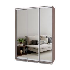 РОЛАНД Шкаф-купе с зеркалами Шимо темный (600*1600) Р663 в Казани - kazan.mebel24.online | фото