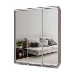 РОЛАНД Шкаф-купе с зеркалами Шимо темный (600*1800) Р683 в Казани - kazan.mebel24.online | фото