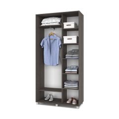 РОЛАНД Шкаф-купе с зеркалом Анкор темный (450*1100) Р412 в Казани - kazan.mebel24.online | фото 2