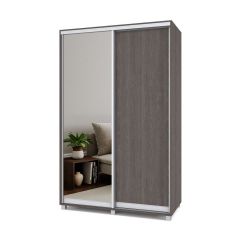 РОЛАНД Шкаф-купе с зеркалом Анкор темный (600*1400) Р642 в Казани - kazan.mebel24.online | фото