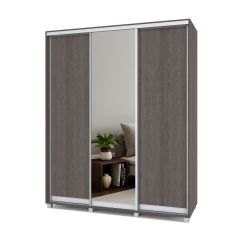 РОЛАНД Шкаф-купе с зеркалом Анкор темный (600*1800) Р682 в Казани - kazan.mebel24.online | фото