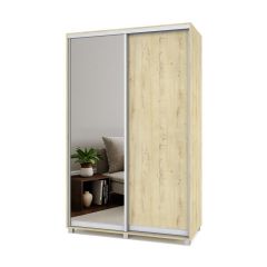 РОЛАНД Шкаф-купе с зеркалом Ирландский дуб (450*1400) Р442 в Казани - kazan.mebel24.online | фото 2
