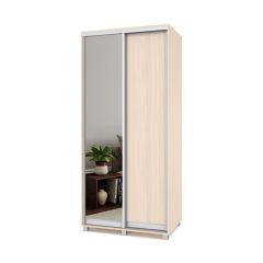 РОЛАНД Шкаф-купе с зеркалом Млечный дуб (450*1000) Р402 в Казани - kazan.mebel24.online | фото 2