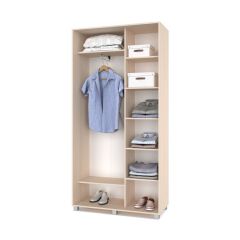 РОЛАНД Шкаф-купе с зеркалом Млечный дуб (450*1100) Р412 в Казани - kazan.mebel24.online | фото 3