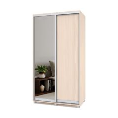 РОЛАНД Шкаф-купе с зеркалом Млечный дуб (450*1200) Р422 в Казани - kazan.mebel24.online | фото