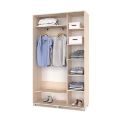 РОЛАНД Шкаф-купе с зеркалом Млечный дуб (450*1300) Р432 в Казани - kazan.mebel24.online | фото 3