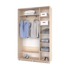 РОЛАНД Шкаф-купе с зеркалом Млечный дуб (450*1400) Р442 в Казани - kazan.mebel24.online | фото 3