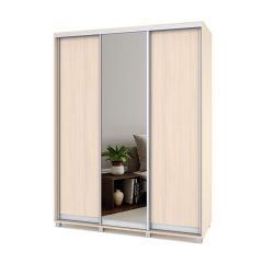 РОЛАНД Шкаф-купе с зеркалом Млечный дуб (450*1700) Р472 в Казани - kazan.mebel24.online | фото