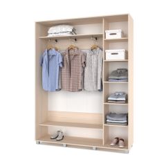 РОЛАНД Шкаф-купе с зеркалом Млечный дуб (450*1700) Р472 в Казани - kazan.mebel24.online | фото 2