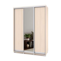 РОЛАНД Шкаф-купе с зеркалом Млечный дуб (600*1700)  Р672 в Казани - kazan.mebel24.online | фото