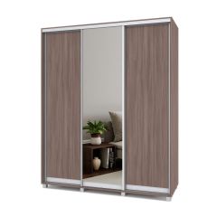 РОЛАНД Шкаф-купе с зеркалом Шимо темный (450*1800) Р482 в Казани - kazan.mebel24.online | фото
