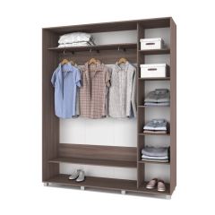 РОЛАНД Шкаф-купе с зеркалом Шимо темный (450*1800) Р482 в Казани - kazan.mebel24.online | фото 2