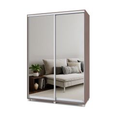 РОЛАНД Шкаф-купе с зеркалами Шимо темный (600*1500) Р653 в Казани - kazan.mebel24.online | фото