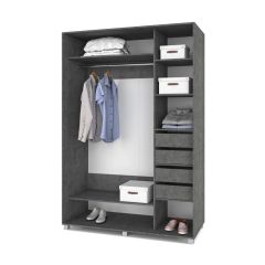 РОЛАНД Шкаф-купе зеркалом Камень темный (600*1500) Р652 в Казани - kazan.mebel24.online | фото 4