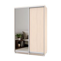 РОЛАНД Шкаф-купе зеркалом Млечный дуб (600*1500) Р652 в Казани - kazan.mebel24.online | фото
