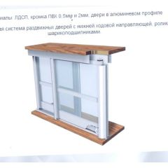 Шкаф-купе ШКО-3 2380 мм зеркало/ЛДСП/ЛДСП/зеркало в Казани - kazan.mebel24.online | фото 6