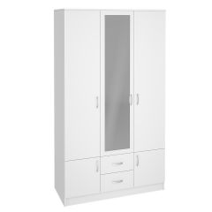 Шкаф Ронда ШК-3 с зеркалом (Белый) в Казани - kazan.mebel24.online | фото