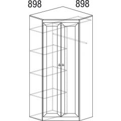 Шкаф угловой №606 Инна (угол 898*898) Денвер темный в Казани - kazan.mebel24.online | фото 3