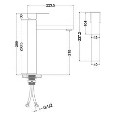 Смеситель д/ум MELANA-F610202 Cubo нерж.сталь, однорычажный, сатин, литой излив в Казани - kazan.mebel24.online | фото 3