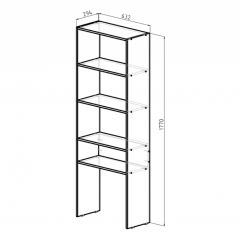 Стеллаж Элемент-1 (дуб сонома) в Казани - kazan.mebel24.online | фото 2