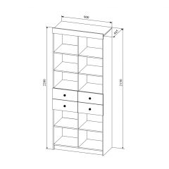 СКАНДИ СД900.1/2  Стеллаж с ящ в Казани - kazan.mebel24.online | фото 2