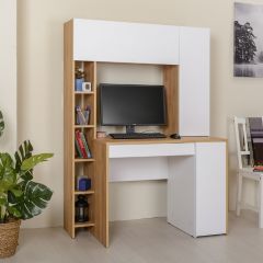 Стол компьютерный 12.71 Комфорт (Дуб Золотой CRAFT, Белая Аляска) в Казани - kazan.mebel24.online | фото