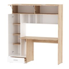 Стол компьютерный ПКС-1 (дуб сонома/белый глянец) в Казани - kazan.mebel24.online | фото 3