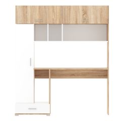 Стол компьютерный ПКС-1 (дуб сонома/белый глянец) в Казани - kazan.mebel24.online | фото 4