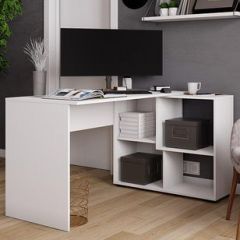 Стол компьютерный угловой СКМУ-4 Белый в Казани - kazan.mebel24.online | фото