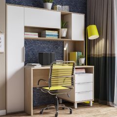 Стол рабочий 12.95 N Комфорт (Дуб сонома, Белый PE шагрень) в Казани - kazan.mebel24.online | фото
